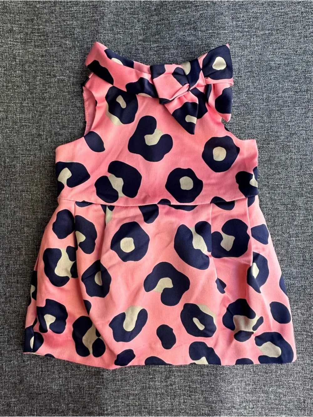 NWT Janie & Jack Baby Girls Satin Leopard Dress & Bloomer Set Vivid Pink 3-6M